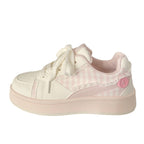 Damen Sneakers mit verspielten Karomustern und dämpfender Sohle