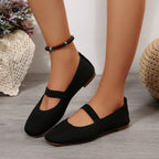 Damen Ballerinas mit Komfort-Sohle und elastischem Riemen