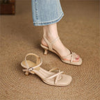 Damen elegante Slingback Sandalen mit modischem Absatz R&B