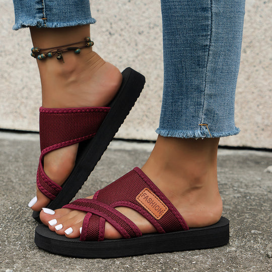 Damen Komfortable Zehentrenner-Sandalen mit atmungsaktivem Obermaterial R&B