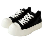 Damen Plateau-Sneaker im minimalistischen Design mit dicker Sohle