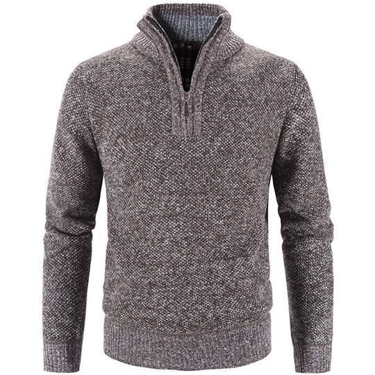 Herren modischer Rollkragenpullover mit elegantem Reißverschluss R&B