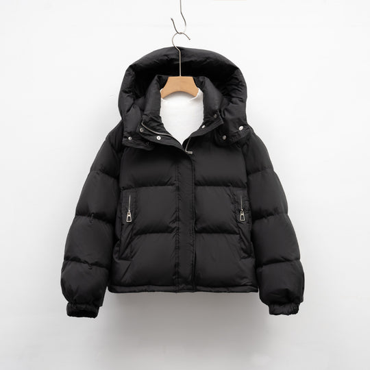 Damen Pufferjacke mit abnehmbarer Kapuze und voluminösem Schnitt R&B