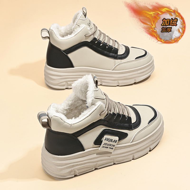 Damen Modische Sneakers mit wärmendem Innenfutter und rutschfester Sohle R&B