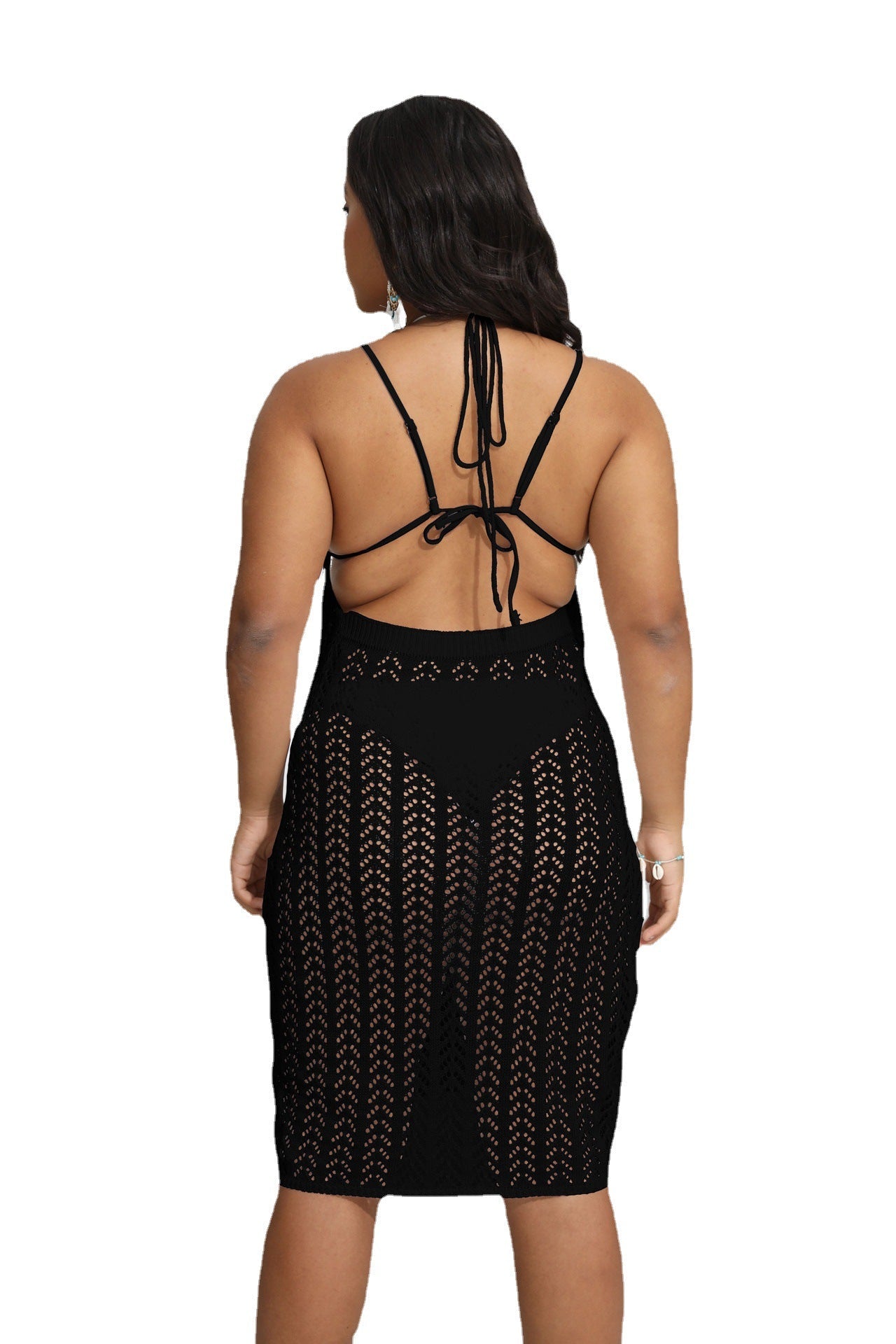 Damen strapazierfähiger Häkel-Strandüberwurf mit modischem Design R&B