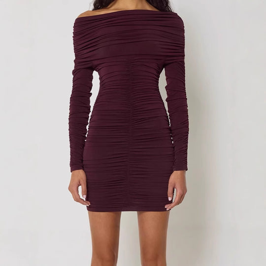 Damen Figurbetontes Minikleid mit Raffungen R&B