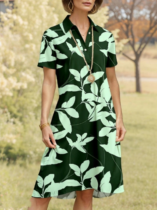 Damen Polo-Kleid mit floralem Design und komfortablem Schnitt R&B