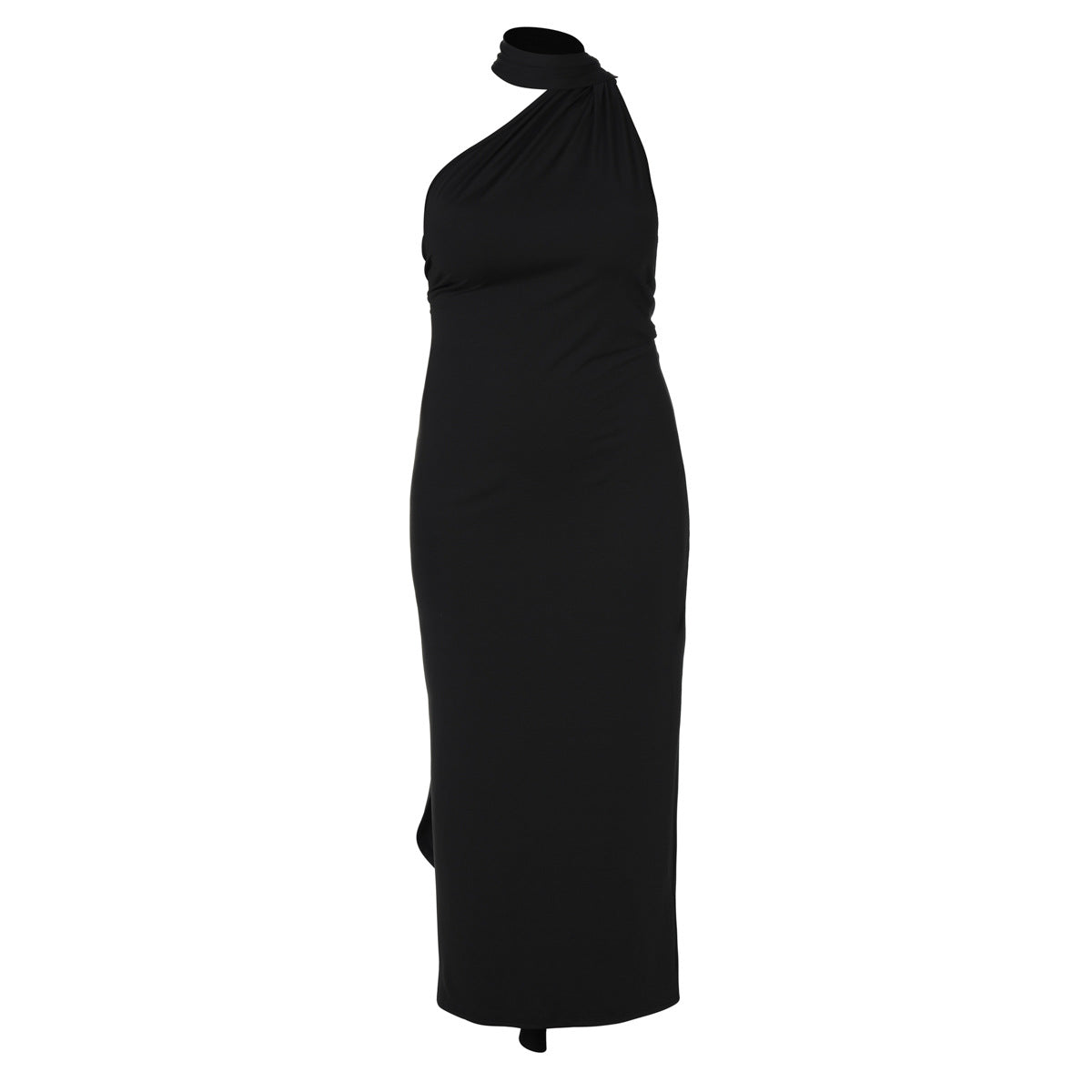 Damen Elegantes One-Shoulder Maxikleid mit figurbetonter Silhouette R&B