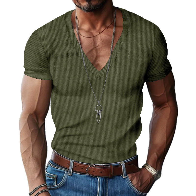 Damen V-Ausschnitt T-Shirt R&B