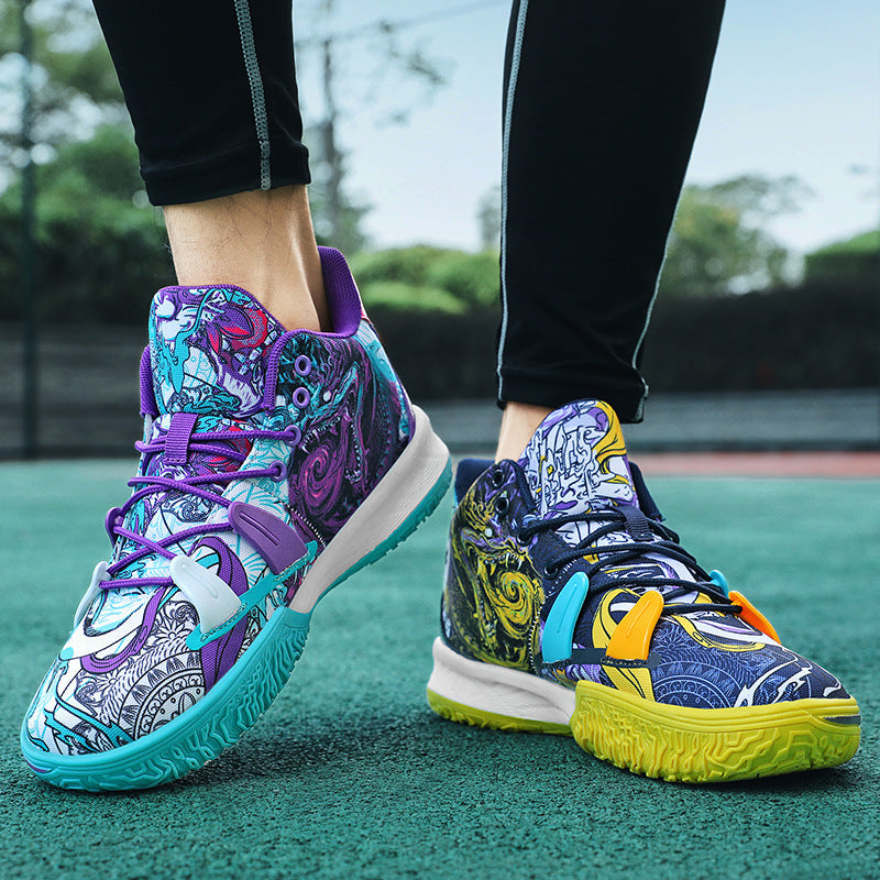 Damen Sportliche Basketball-Sneaker mit innovativem Print R&B