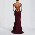 Damen Elegantes Tailliertes Maxikleid mit Raffungen