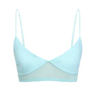 Damen nan bügelloser Soft-BH mit Mesh-Unterbrustband und verstellbaren Spaghettiträgern R&B