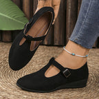 Damen Komfortable Ballerinas mit verstellbarem Riemen R&B