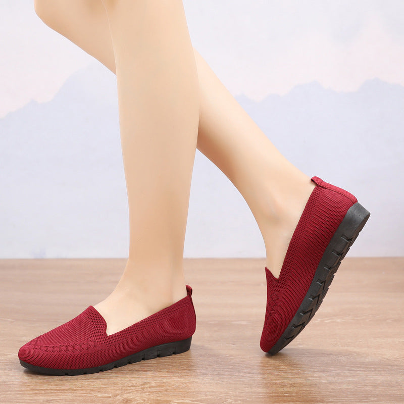 Damen Komfortable Slip-On Freizeit-Schuhe mit atmungsaktiver Struktur R&B