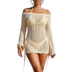 Damen stylischer Strickstrandkleid R&B