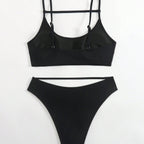 Damen Triangel-Bikini-Set mit innovativem Schnitt und verstellbaren Trägern R&B
