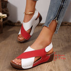 Damen Komfortable Wedge-Sandalen mit atmungsaktiven Riemen und modischem Schnitt R&B
