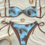 Damen Bikini mit modischem Schlangenmuster R&B