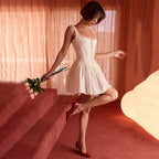 Damen Verspieltes Minikleid mit Korsettdetails und schwingendem Rock