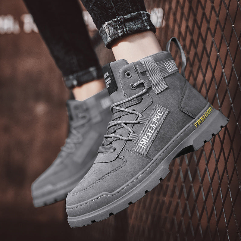 Herren Modische und robuste Schnürstiefel mit gepolsterter Innensohle und anti-rutschiger Sohle R&B