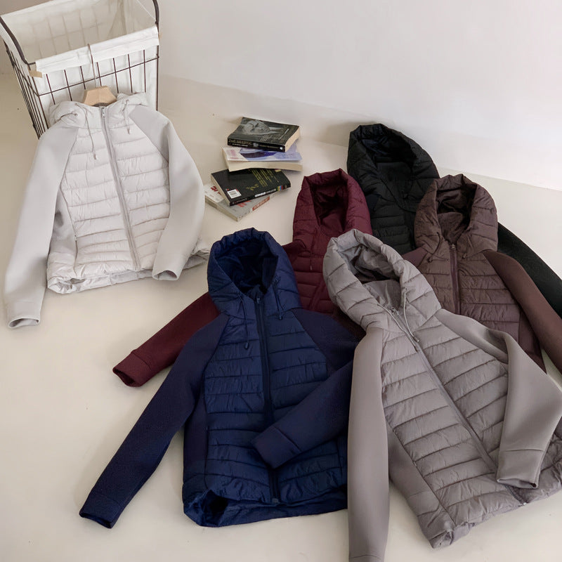 Damen Innovative Hybridjacke mit hohem Kragen und abnehmbarer Kapuze R&B