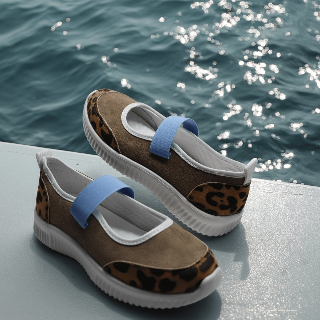 Damen Sportliche Freizeit-Schuhe mit elastischem Riemen R&B