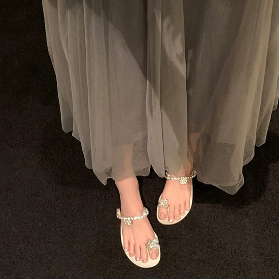 Damen Glamouröse Slippers mit funkelnden Strassdetails und komfortabler Sohle R&B