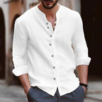 Herren Elegantes Hemd mit Knopfleiste und strukturiertem Design R&B