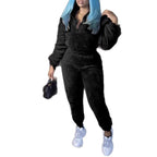 Damen nan kuscheliges Teddy-Lounge-Set mit Halbzip und Highwaist-Jogger R&B