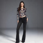 Damen Bootcut Jeans mit hohem Bund und elegantem Schnitt