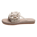 Damen Blumenschmuck Zehentrenner-Sandaletten mit rutschfester Sohle und geflochtenem Design R&B