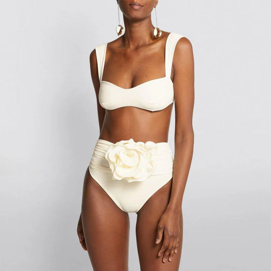 Damen Eleganter Bikiniverschnitt mit floralem Detail R&B