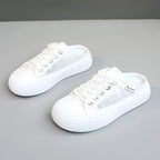 Damen Slip-On Sneakers mit atmungsaktiver Mesh-Oberfläche und elastischen Schnürsenkeln R&B
