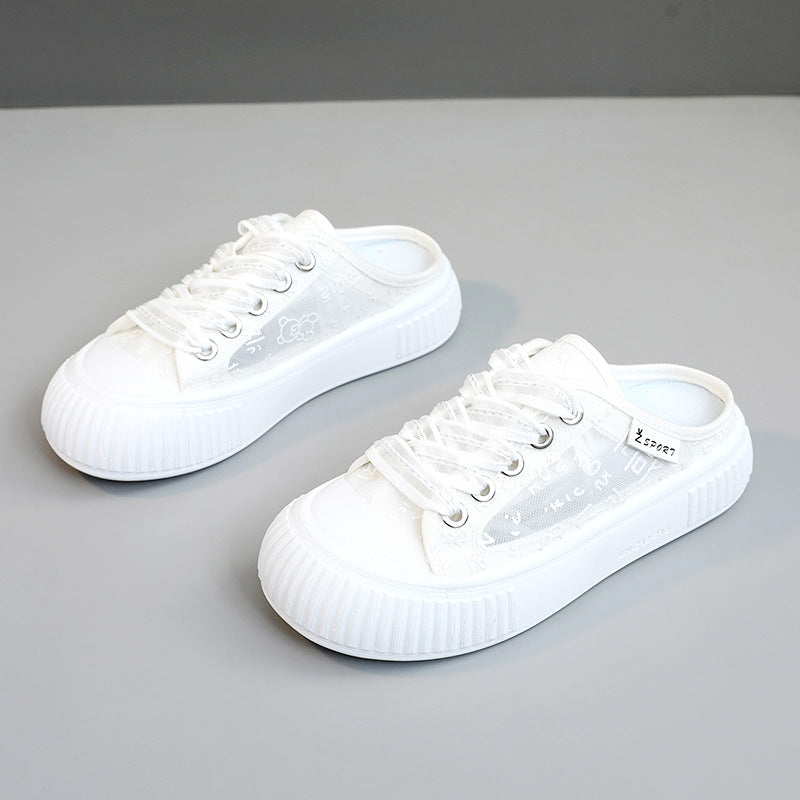 Damen Slip-On Sneakers mit atmungsaktiver Mesh-Oberfläche und elastischen Schnürsenkeln R&B