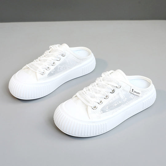 Damen Slip-On Sneakers mit atmungsaktiver Mesh-Oberfläche und elastischen Schnürsenkeln R&B