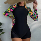 Damen Sportlicher Einteiler mit floralem Print R&B