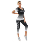 Damen Sportliches Fitness-Set mit grafischem Design und hoher Atmungsaktivität