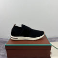 Damen Bequeme Slip-On Sneakers mit elastischer Strickoberfläche und dämpfender Sohle R&B