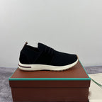 Damen Bequeme Slip-On Sneakers mit elastischer Strickoberfläche und dämpfender Sohle R&B