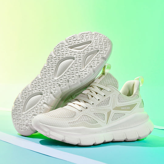 Damen Sportliche Laufschuhe mit atmungsaktiver Oberflächenstruktur und dämpfender Sohle R&B
