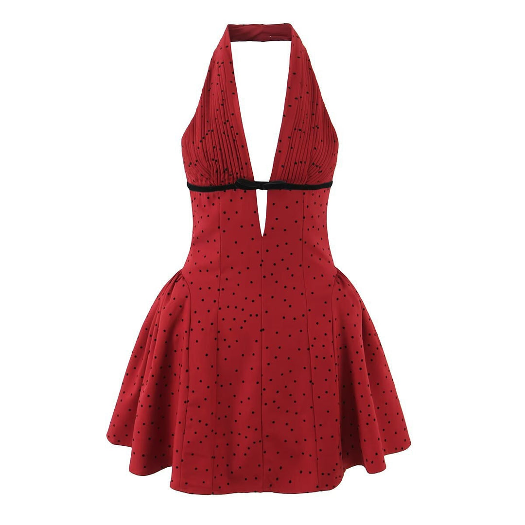 Damen Neckholder-Kleid mit schmeichelndem Schnitt und eingearbeiteten Falten R&B