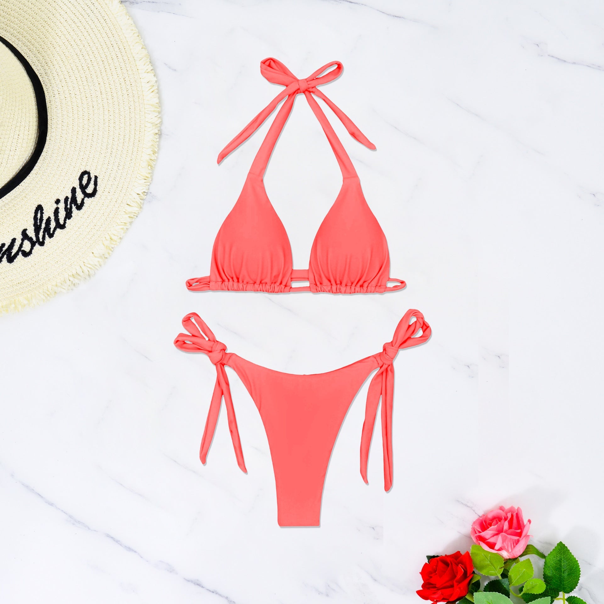 Damen Triangel-Bikini mit raffinierten BindR&Bändern und hochelastischem Stoff R&B