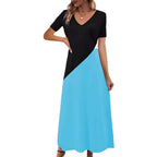Maxikleid mit Farbblock für Damen R&B