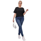 Damen angesagtes T-Shirt mit kreativen Ausschnitten R&B