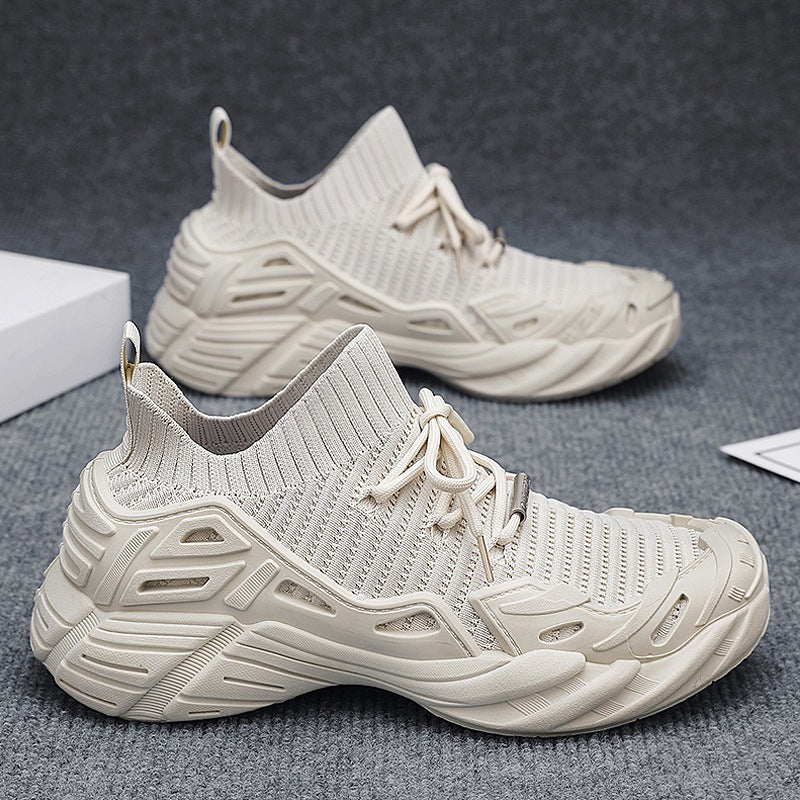 Damen Sportliche Strick-Sneaker mit atmungsaktiver Oberflächenstruktur