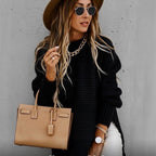 Damen Pullover mit strukturiertem Design und modischem Oversized-Schnitt R&B