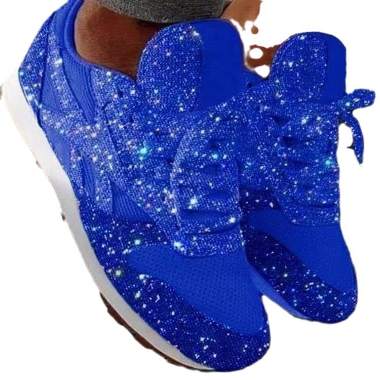 Damen Glitzernde Sport Sneakers R&B
