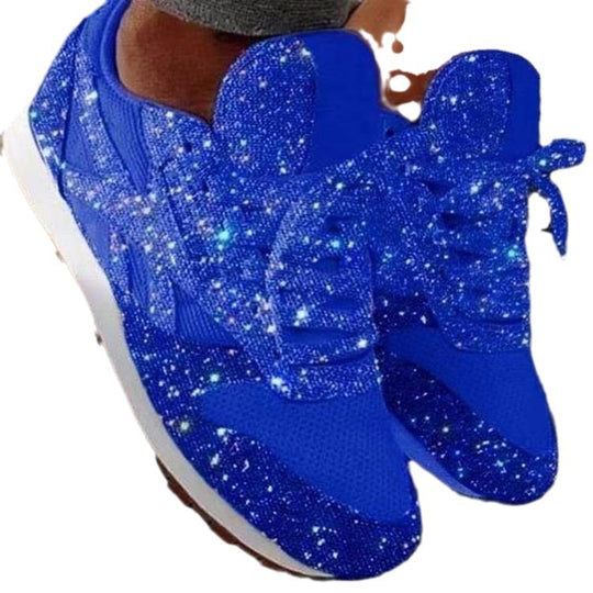 Damen Glitzernde Sport Sneakers R&B