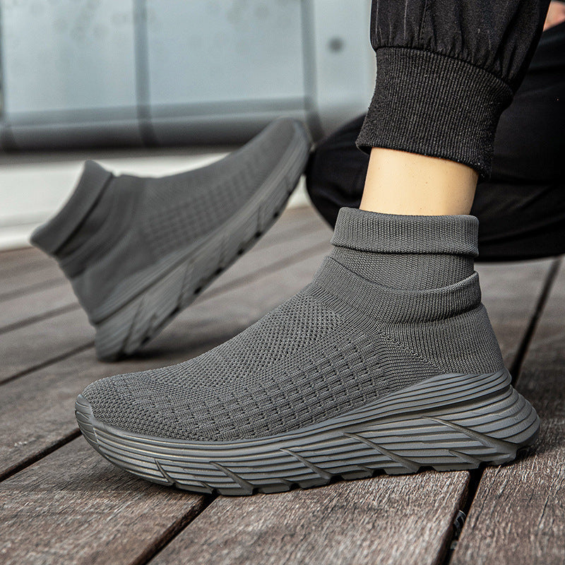 Damen Hohe Stricksneaker mit komfortablem Fußbett und atmungsaktivem Obermaterial