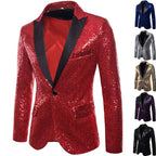 Herren schimmernder Pailletten Blazer R&B